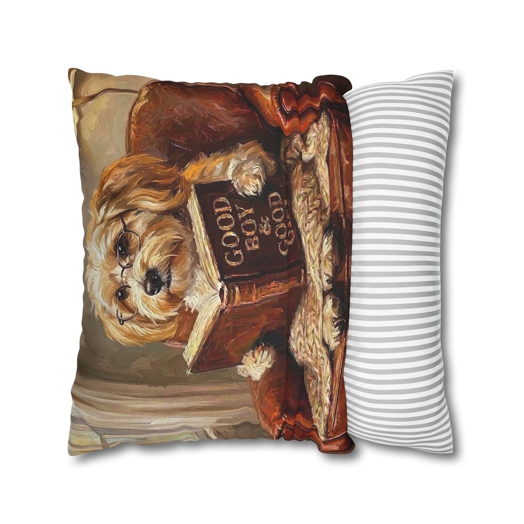 "Evening Read" - Havanese Throw Pillow - Dog Lover Home Decor