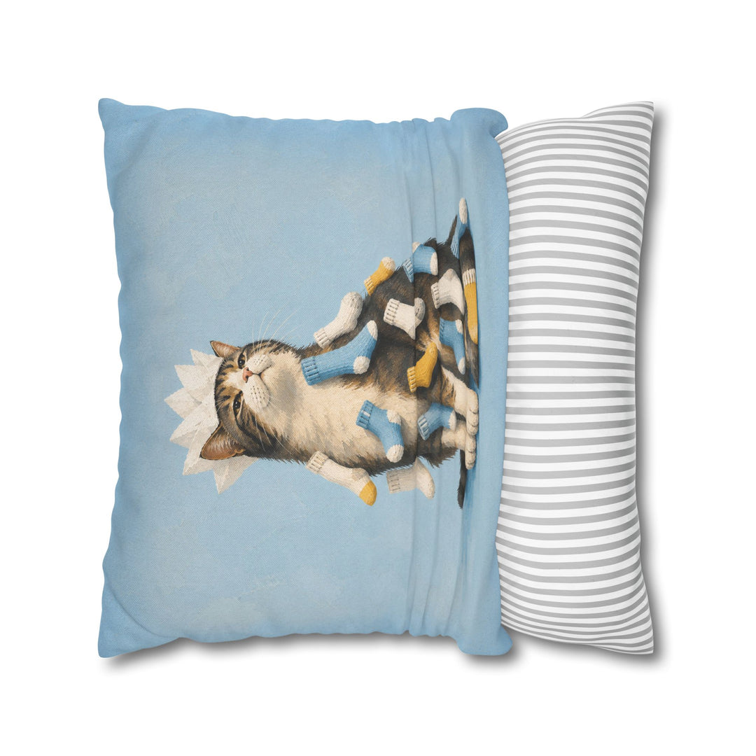 Static Cling – Laundry Room Decor with a Dryer Sheet Crown – Pillow / Cover