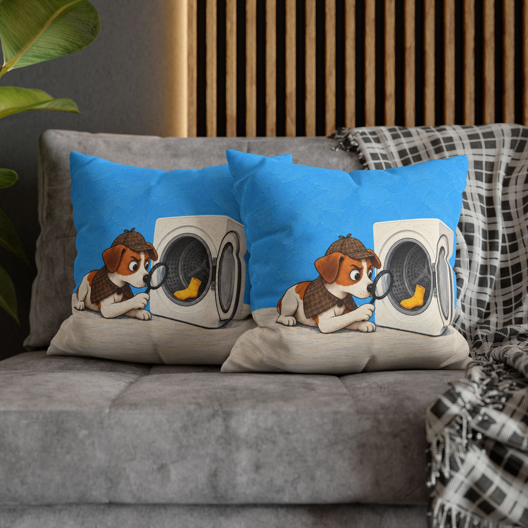 Missing Sock Case – Laundry Room Decor with a Dryer Drum Stakeout – Pillow / Cover