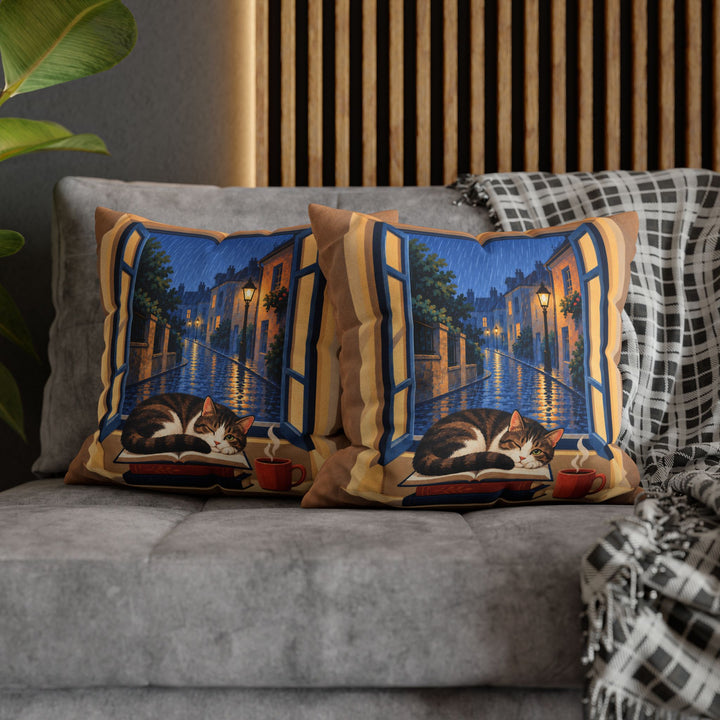 Reading Weather – Window Wall Art with a Portal and Loose Fauvist Paint – Pillow / Cover