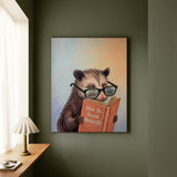 "How To Social Butterfly" - Opossum Vertical Canvas - Animal Book Humor Wall Art