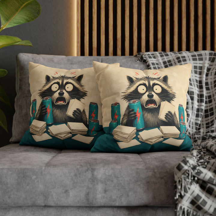 The All-Nighter – Dorm Room Decor with Energy Drinks and Flashcards – Pillow / Cover