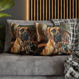 "Before Coffee" - Great Dane Pillow Cover - Dog Lover Wall Art Home Decor
