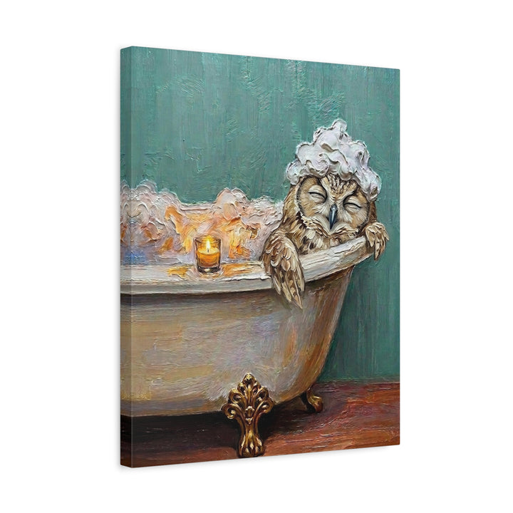 "Bubble Time" - Owl Vertical Canvas - Spirit Animal Wall Art