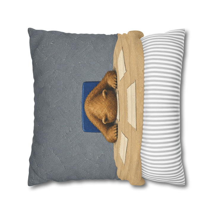 Could've Been An Email – Funny Office Decor with a Bear Face Down at the Table – Pillow / Cover