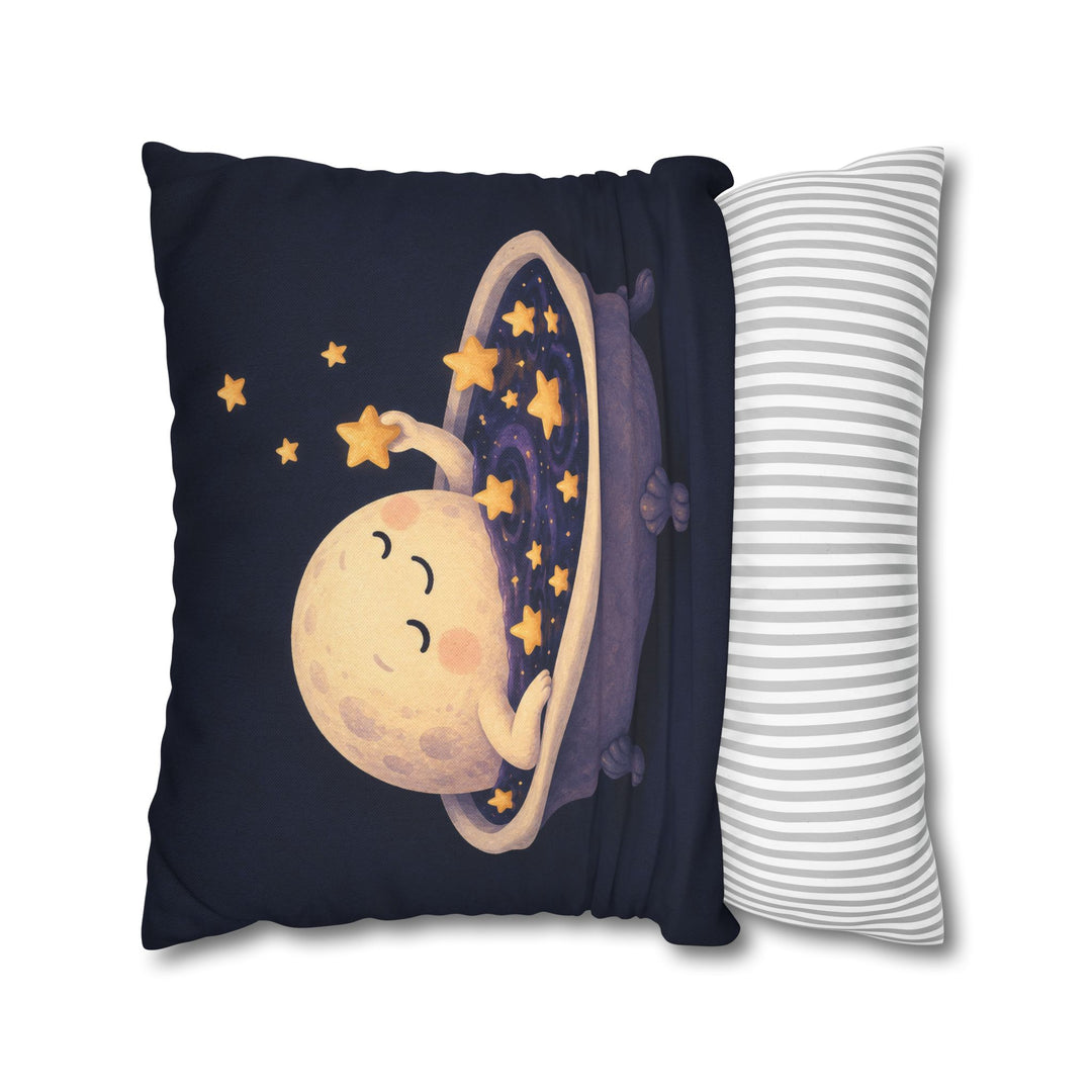 The Moon's Bath – Celestial Wall Art with a Claw Foot Tub of Night – Pillow / Cover