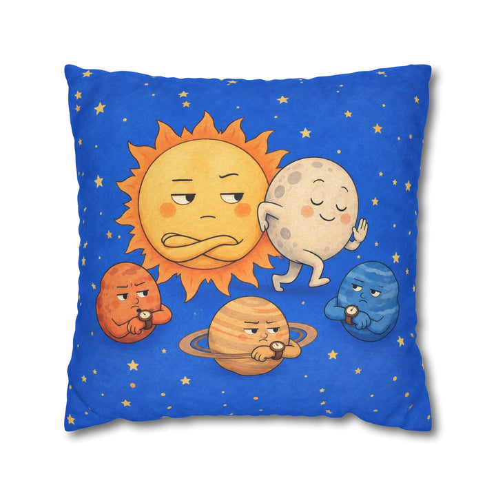 Eclipse: Excuse Me – Celestial Wall Art with a Polite Squeeze Past – Pillow / Cover