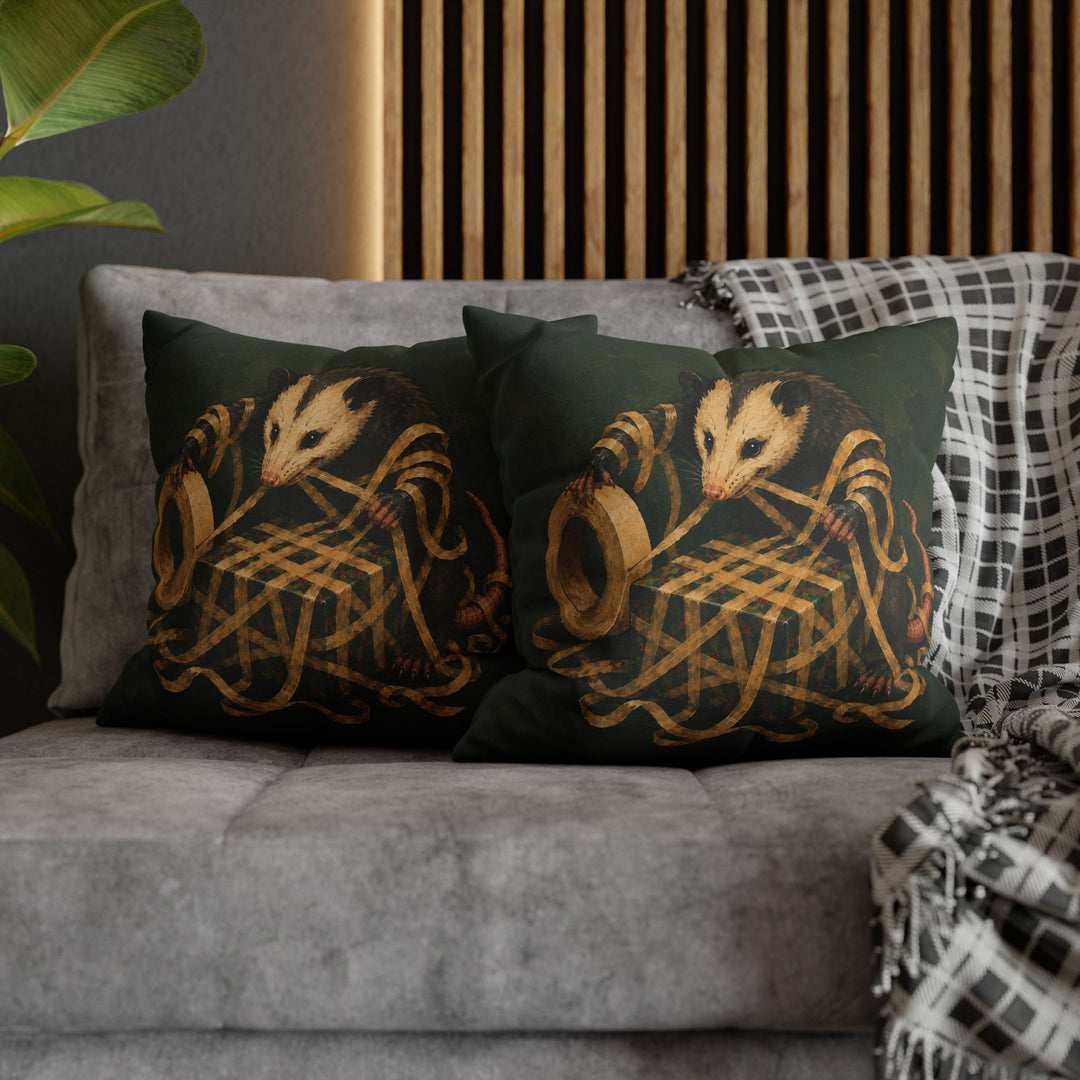Secret Santa Workshop – Christmas Wall Art with a 3 AM Wrapping Disaster – Pillow / Cover