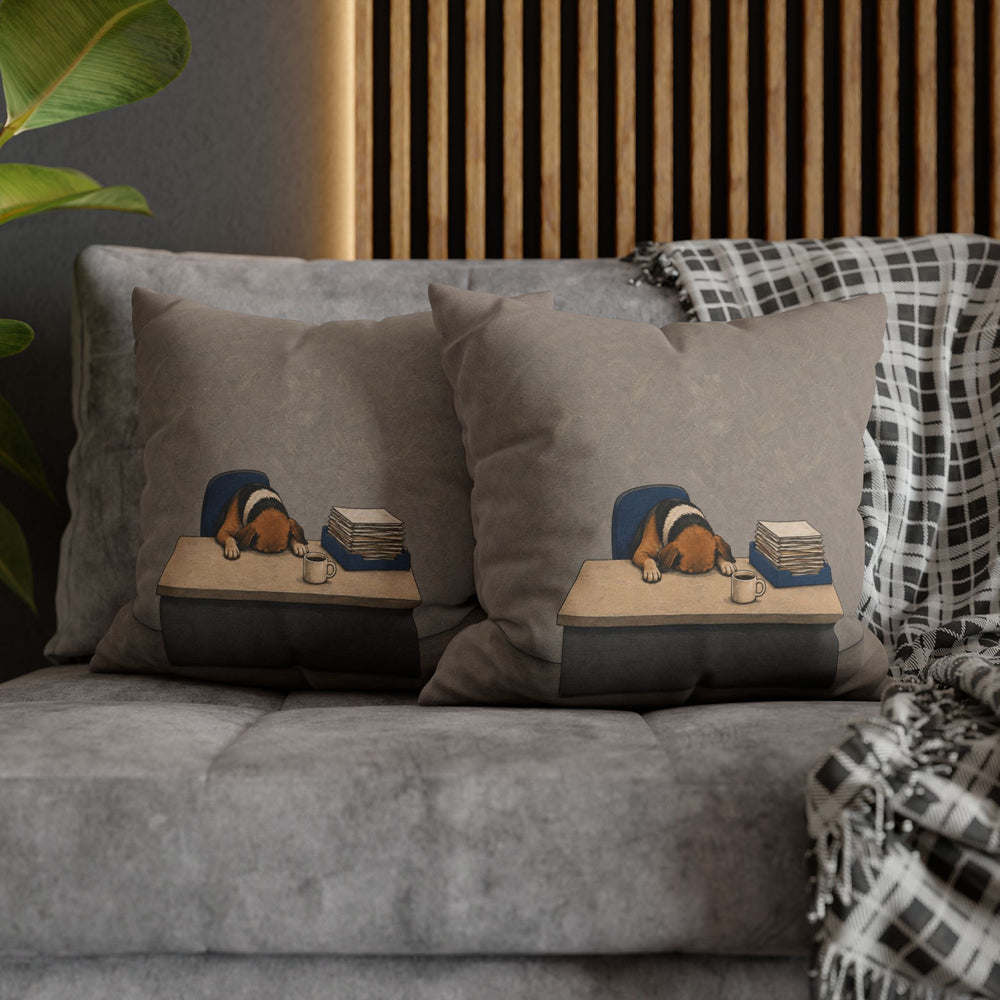 Monday Energy – Funny Office Decor with a Desk Slump and Full Inbox – Pillow / Cover