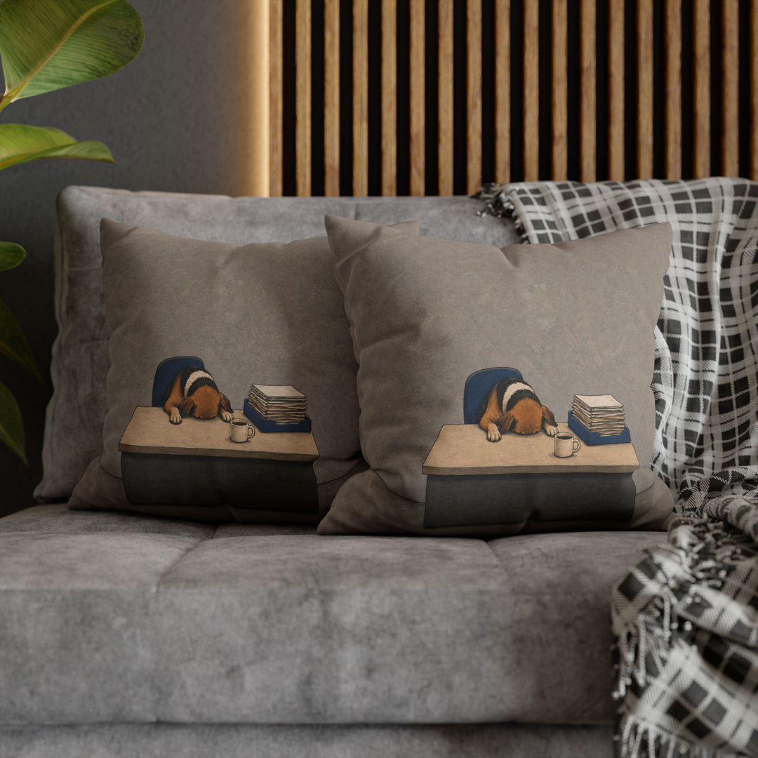 Monday Energy – Funny Office Decor with a Desk Slump and Full Inbox – Pillow / Cover