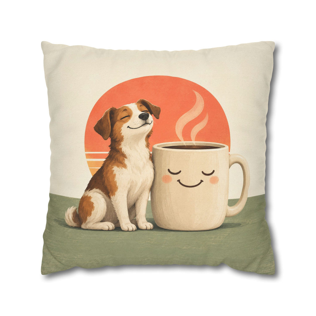 Dog Mom Fuel – Dog Mom Art with a Sunrise Coffee Supervision – Pillow / Cover