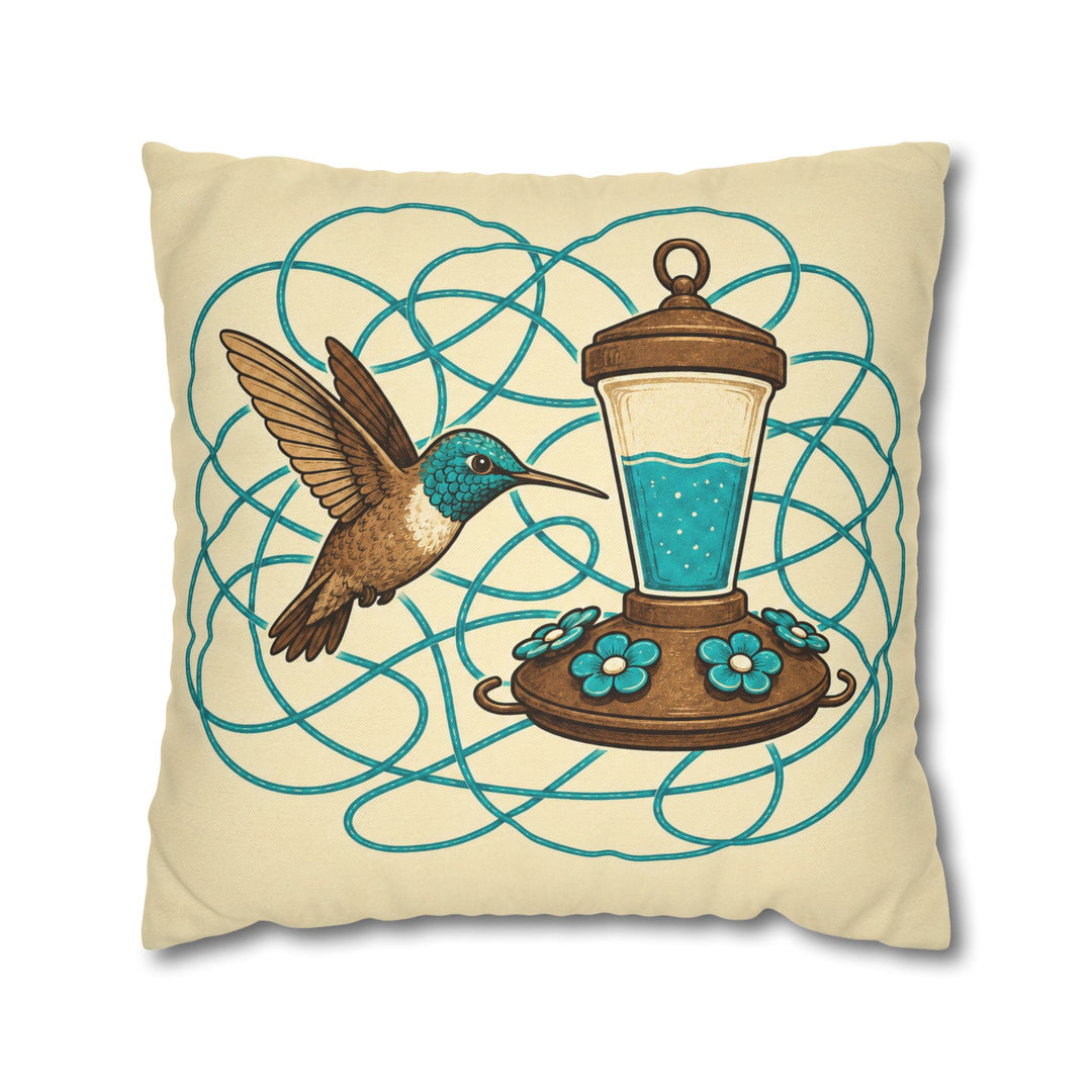 Sugar Rush – Hummingbird Art with a Glowing Flight Path – Pillow / Cover