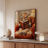 "Survive Adulthood" - Cow Vertical Framed Canvas - Spirit Animal Wall Art