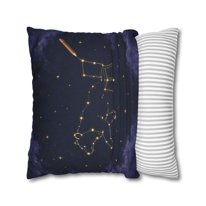Connect the Stars – Celestial Wall Art with a Half Drawn Constellation – Pillow / Cover