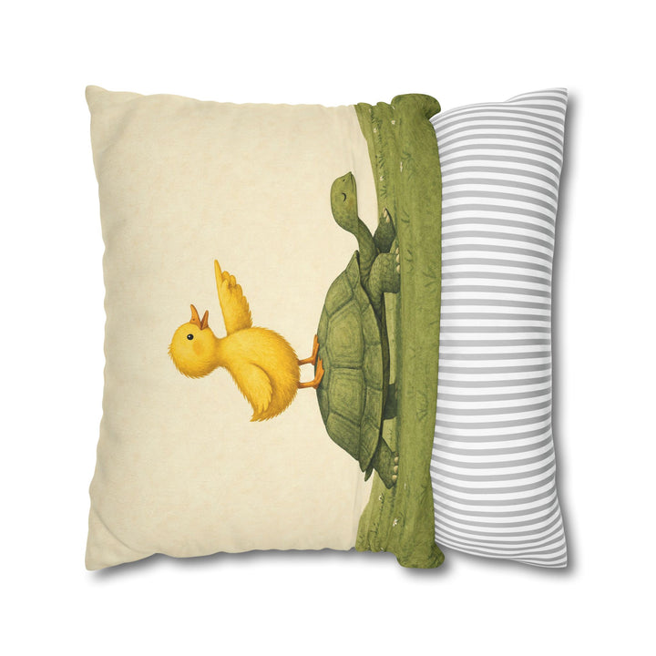 The Express – Nursery Animal Art with a Duckling on a Serene Shell – Pillow / Cover