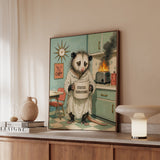 "Status Surviving" - Opossum Vertical Framed Canvas - Dark Burnout Humor Wall Art