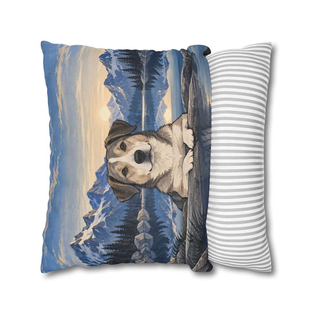 Still Water – Therapy Office Decor with an Alpine Lake at Dawn – Pillow / Cover