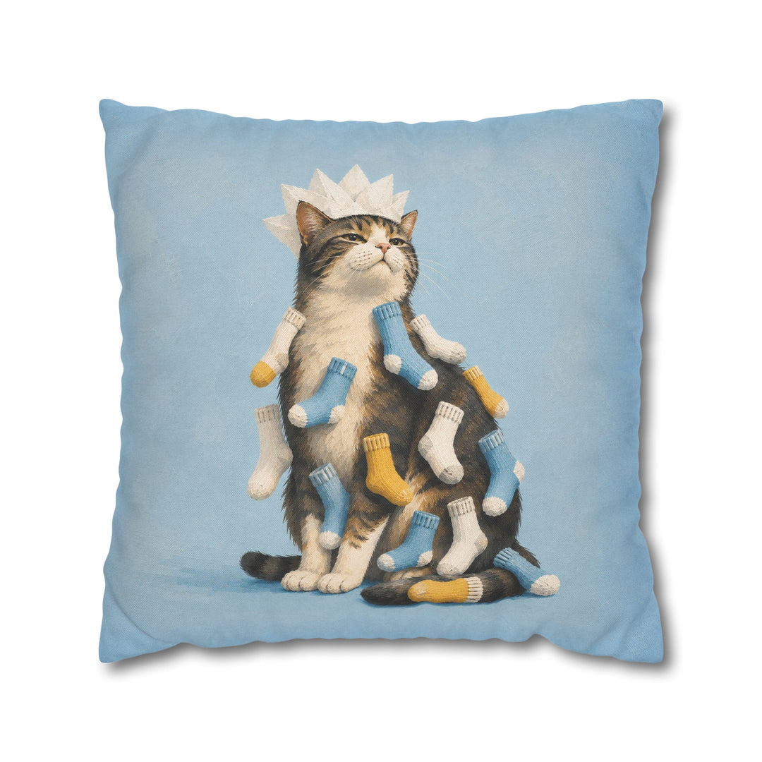 Static Cling – Laundry Room Decor with a Dryer Sheet Crown – Pillow / Cover