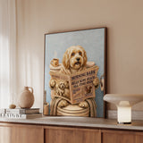 "Morning Business" - Havanese Vertical Framed Canvas - Dog Lover Wall Art
