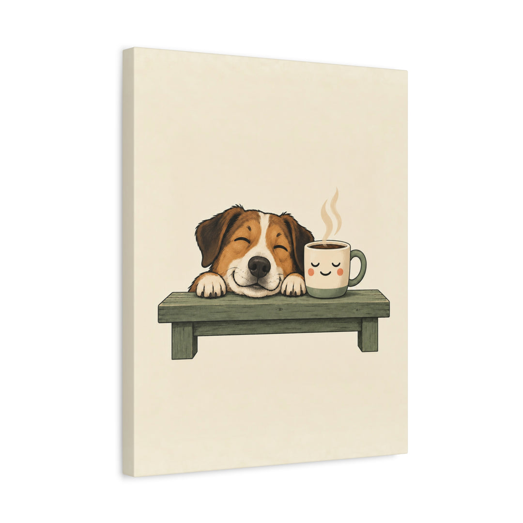Dog Dad Fuel – Dog Dad Art with a Workbench Mug and a Chin Rest – Canvas / Framed Canvas