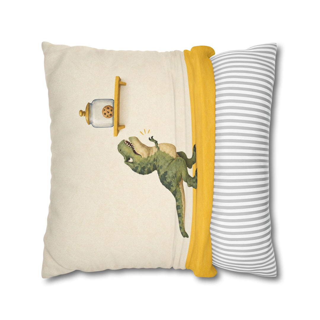 The Last Cookie – Dinosaur Art with Short Arms and a Distant Jar – Pillow / Cover