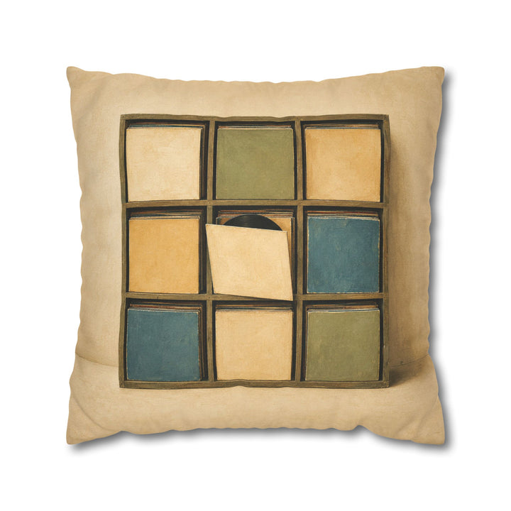 Sleeve Wall – Vinyl Record Decor with a Warm Wall of Sleeves – Pillow / Cover