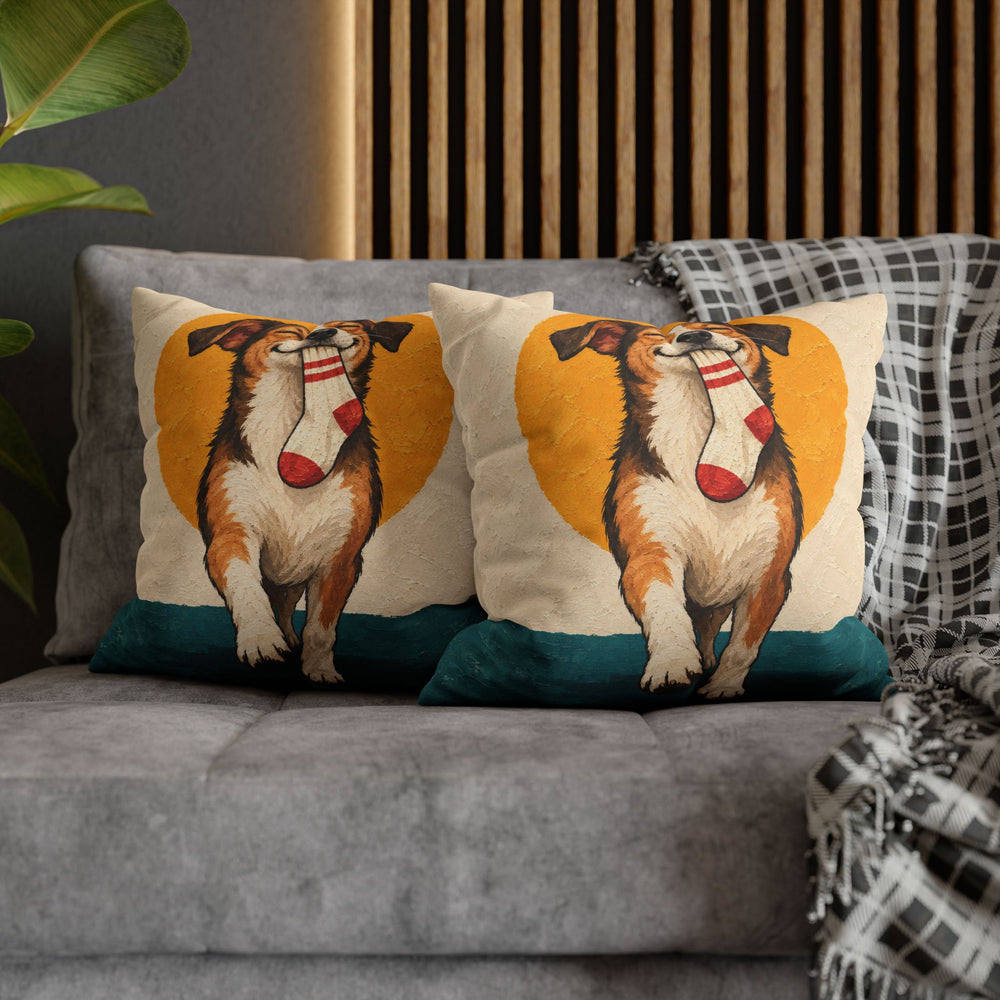 Sock Trophy – Funny Dog Art with a Stolen Prize and Gold Medal Pride – Pillow / Cover