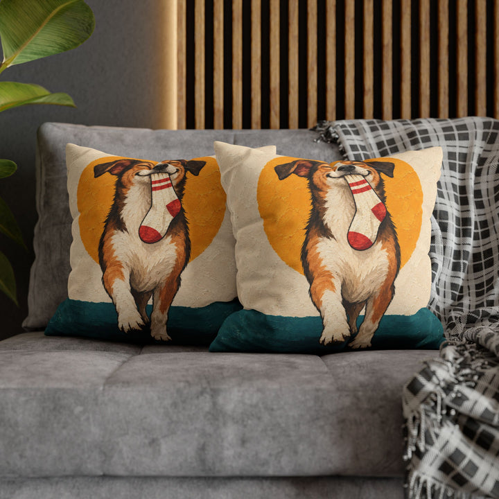 Sock Trophy – Funny Dog Art with a Stolen Prize and Gold Medal Pride – Pillow / Cover