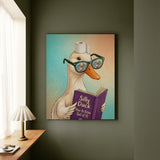 "Silly Duck" - Duck Vertical Canvas - Animal Book Humor Wall Art