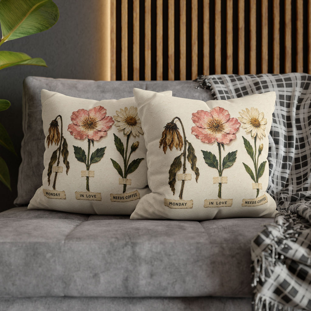 Herbarium of Moods – Botanical Wall Art with Blooms Labeled by Mood – Pillow / Cover