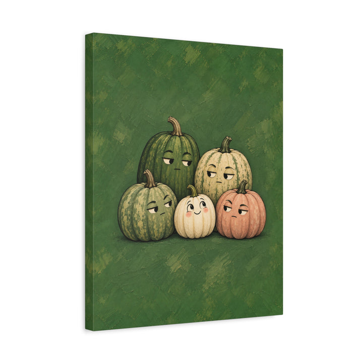 Pumpkin Committee – Pumpkin Wall Art with a Group Portrait of Gourds – Canvas / Framed Canvas