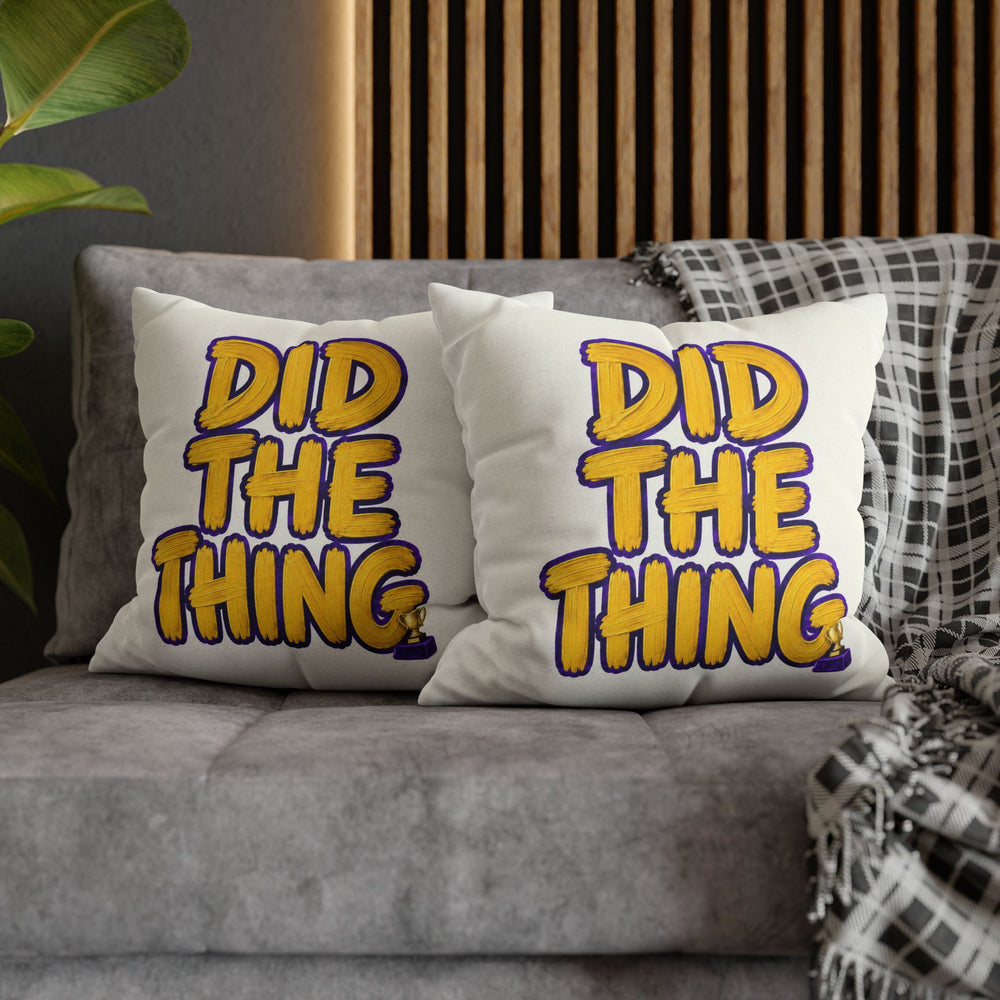 Congratulations On Doing The Thing – Funny Wall Art with a Tiny Gold Trophy Engraved – Pillow / Cover