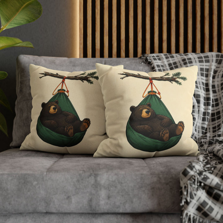 Bear Bag Fail – Bear Wall Art with a Hammock Swing on the Hoist – Pillow / Cover