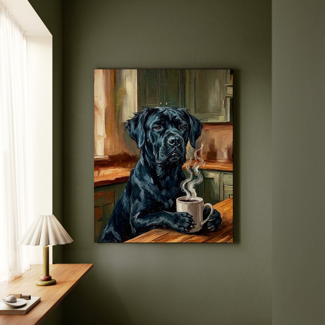 Cane Corso Before Coffee Canvas