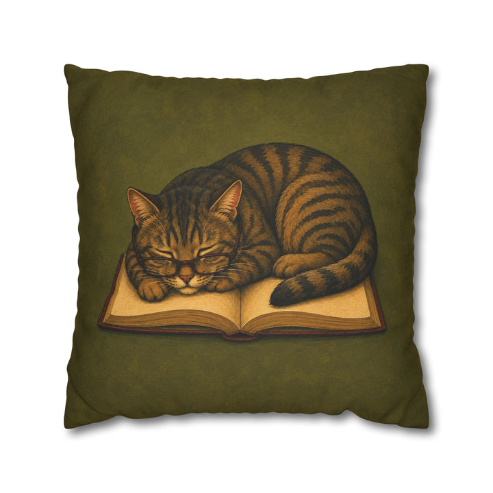 One More Chapter II – Bookish Wall Art with Slipping Glasses and a Nap – Pillow / Cover