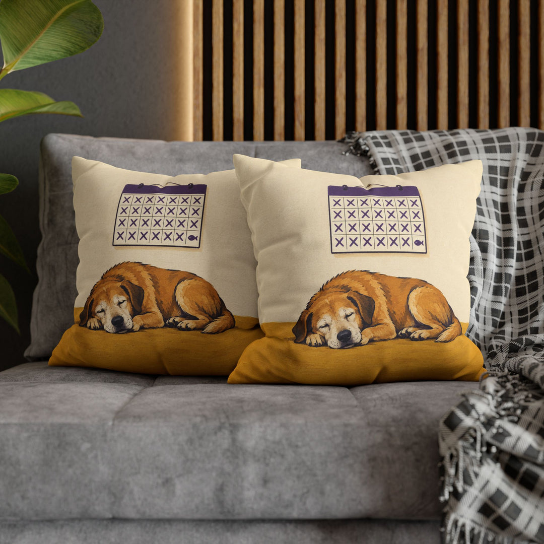 The Retirement Countdown – Funny Office Wall Art with a Calendar of Crossed Days – Pillow / Cover