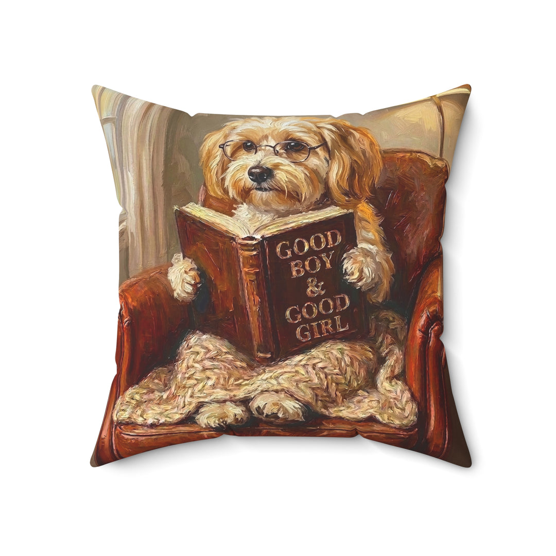 "Evening Read" - Havanese Throw Pillow - Dog Lover Home Decor