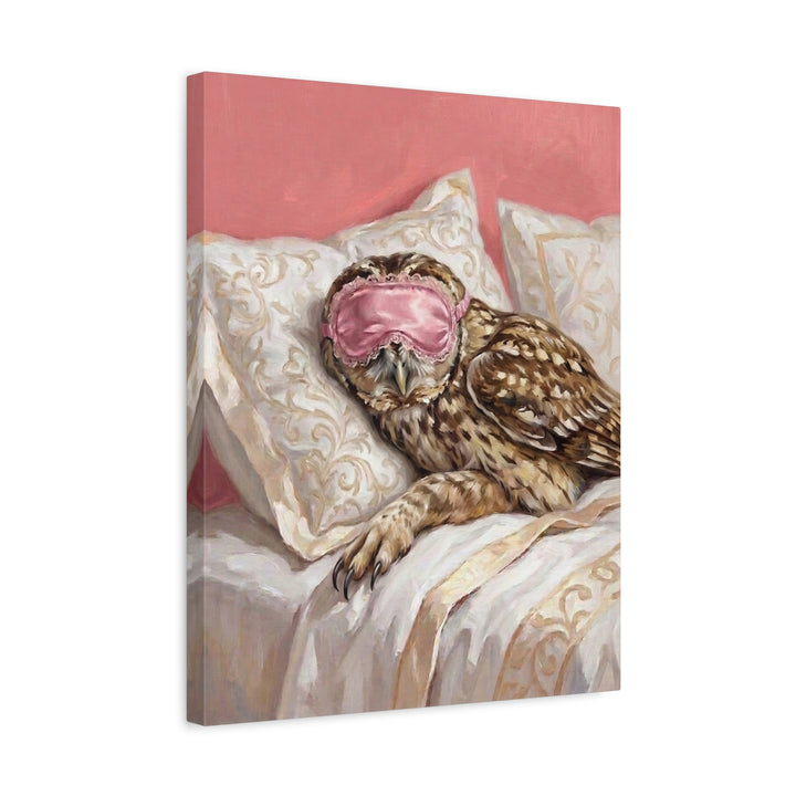 "Beauty Sleep" - Owl Vertical Canvas - Spirit Animal Wall Art