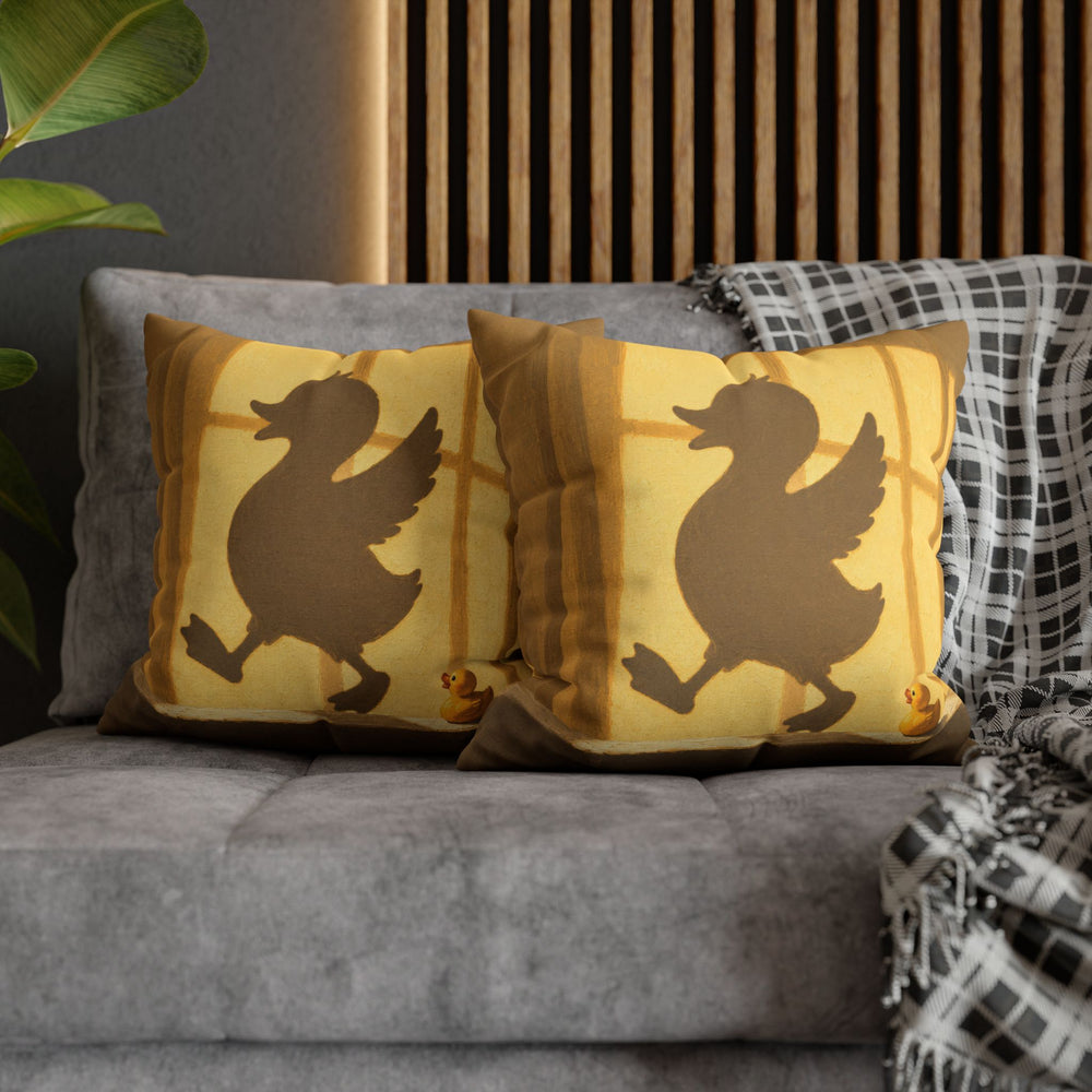 Gone Swimming – Bathroom Wall Art with a Sunlit Curtain and Cross Light – Pillow / Cover