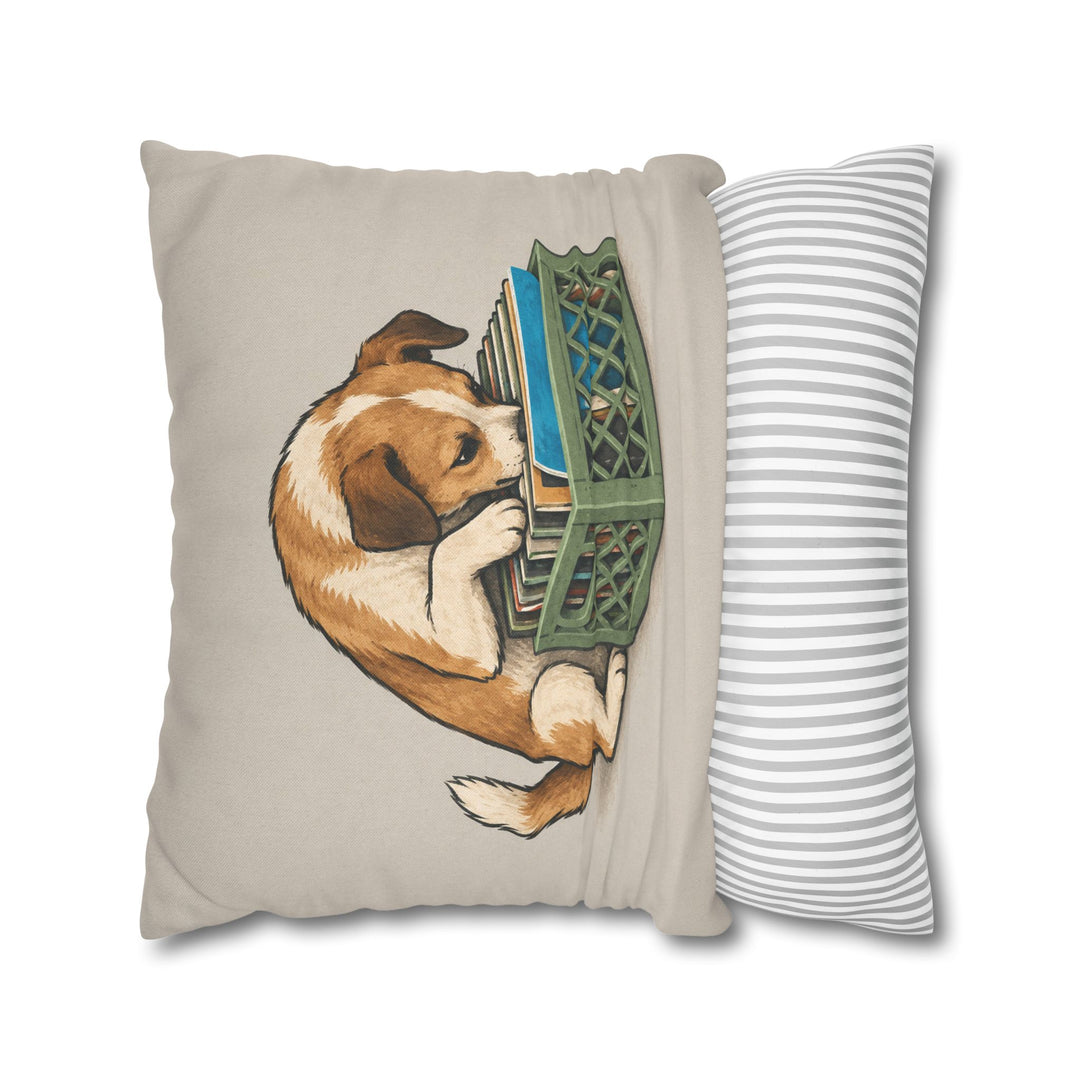Crate Digger – Vinyl Record Decor with a Nose Deep in First Pressings – Pillow / Cover