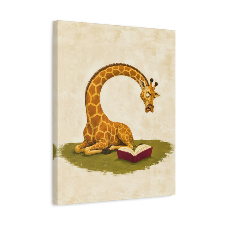 Plot Twist – Library Wall Art with a Giraffe and Chapter Twelve – Canvas / Framed Canvas