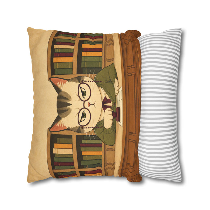 Return Stamp – Bookish Wall Art with a Paw Stamped Due Date Card – Pillow / Cover
