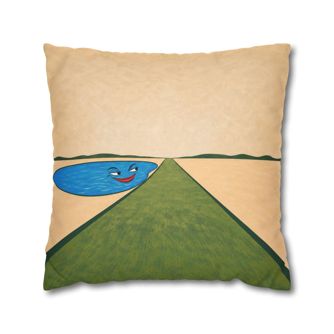 Ball's Eye View – Golf Wall Art from the Tee Level Looking Out – Pillow / Cover