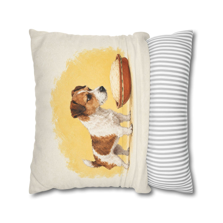 The Dough Tax – Kitchen Wall Art with a Dog Beside the Mixing Bowl – Pillow / Cover