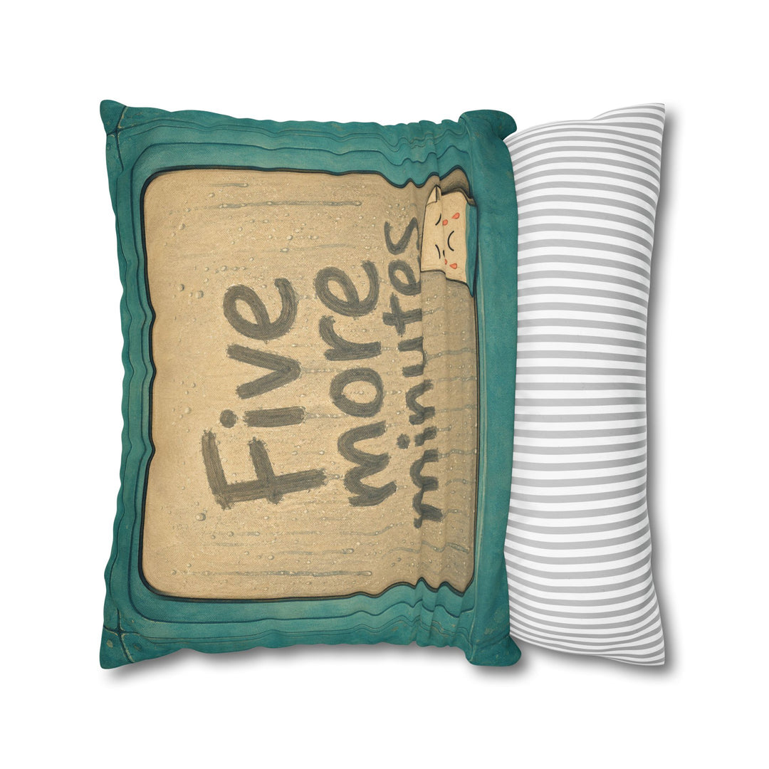 Five More Minutes of Hot Water – Funny Bathroom Art with a Steamy Shower Quote – Pillow / Cover