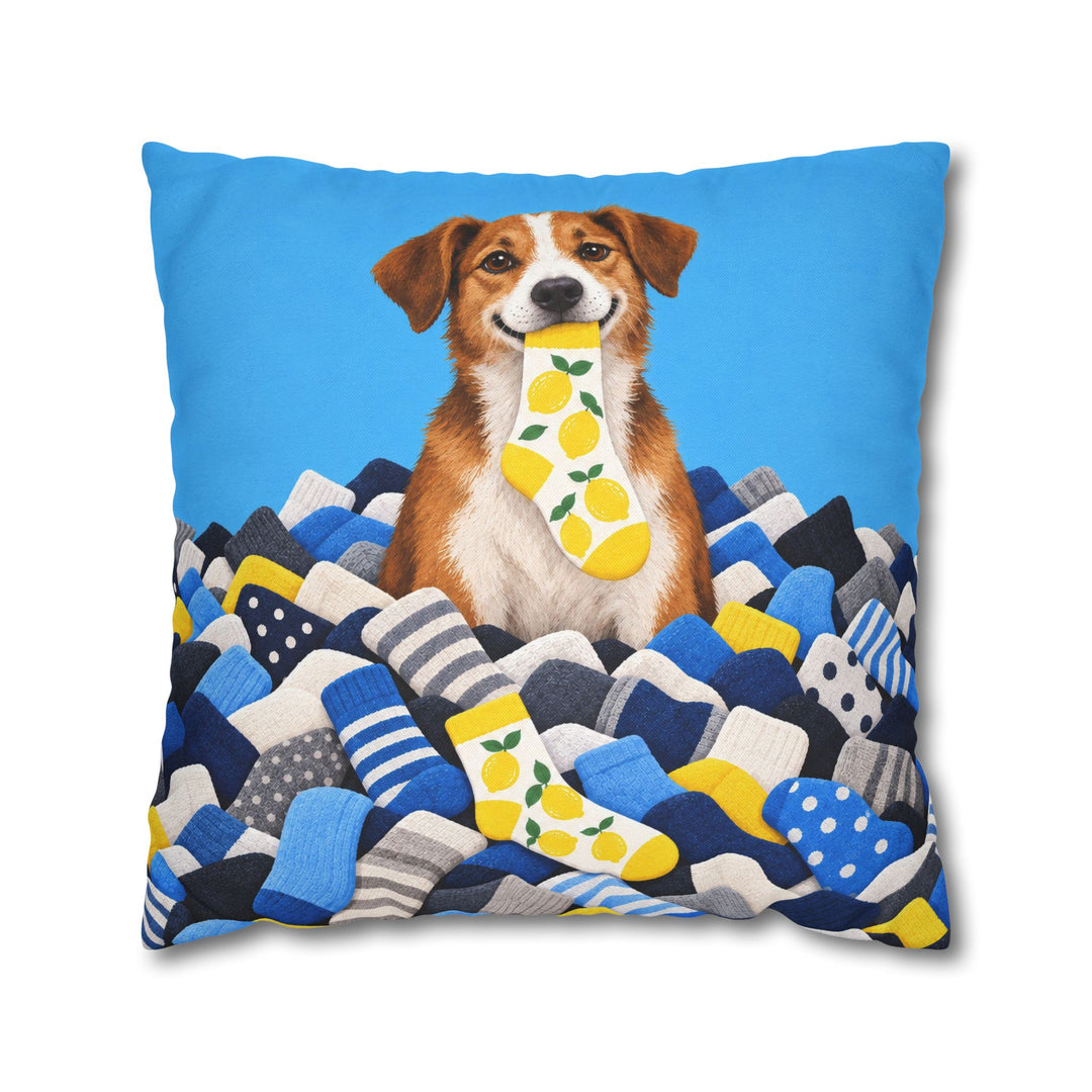 Sock Amnesty – Laundry Room Decor with a Mountain of Single Socks – Pillow / Cover