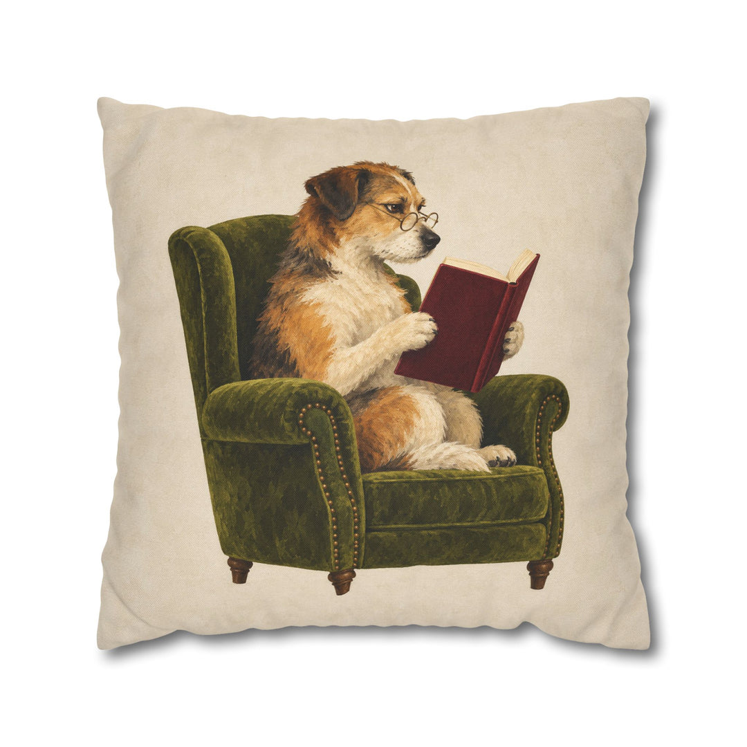 Well Read II – Bookish Wall Art with Spectacles and a Velvet Chair – Pillow / Cover