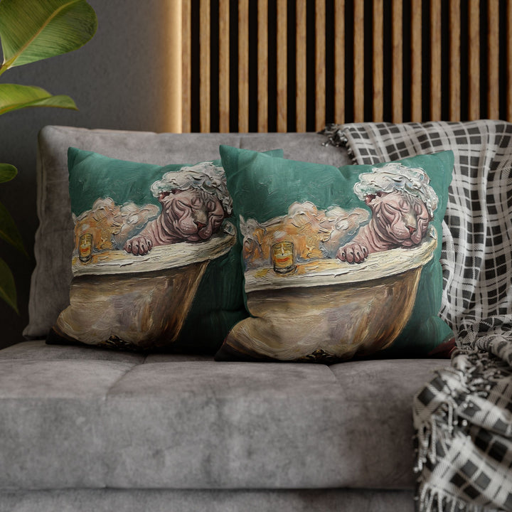 "Spa Day" - Hairless Cat Pillow Cover - Cat Lover Home Decor