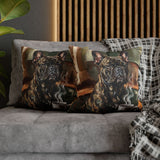 "Before Coffee" - French Bulldog Pillow Cover - Dog Lover Wall Art Home Decor