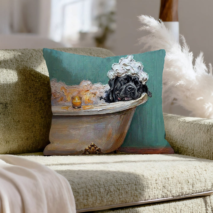 "Spa Day" - Cane Corso Throw Pillow - Dog Lover Home Decor